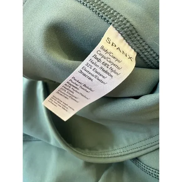 Spanx SPANXshape Booty Boost 7/8 Leggings Green Stretch Athleisure Plus Size 2X - Picture 5 of 8